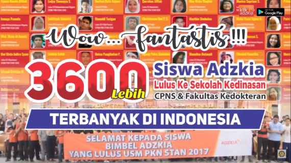 KLIK ADZKIA BIMBEL SPESIALIS TES MASUK SEKOLAH KEDINASAN DAN CPNS NO.1 DAN TERBESAR DI INDONESIA