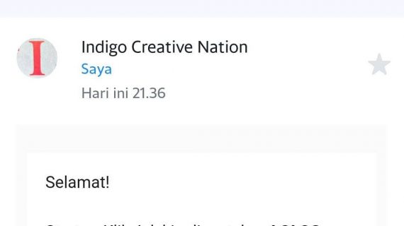 APLIKASI KLIK ADZKIA LOLOS 5 BESAR SELEKSI INDIGO CREATIVE NATION 2020