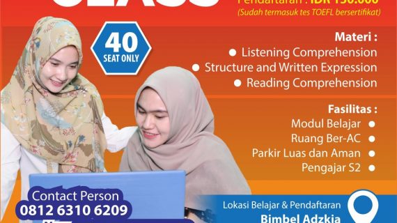 TES TOEFL MASSIVE, Call : 0823-6504-9280, Bersertifikat Resmi Nasional