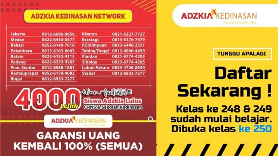 GARANSI UANG KEMBALI 100% (SEMUA), Call 0822-8333-9265, Bimbel Kedinasan Padang, Bimbel Kedinasan Online, Bimbel Kedinasan Terbaik, Bimbel Kedinasan Terdekat, Bimbel Kedinasan di Sumbar